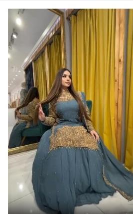 LUNCHING PARTY WEAR EID SPACIAL SHARARA SET EMBROIDERED SEQUENCE WORk