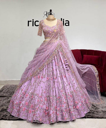 New Launching 5 meter flared Soft Butterfly Net Sequins Embroidered Work Lehenga, Exceptional Quality with Can-Can and Canvas Layers, A Perfect Fusion of Glamour and Comfort