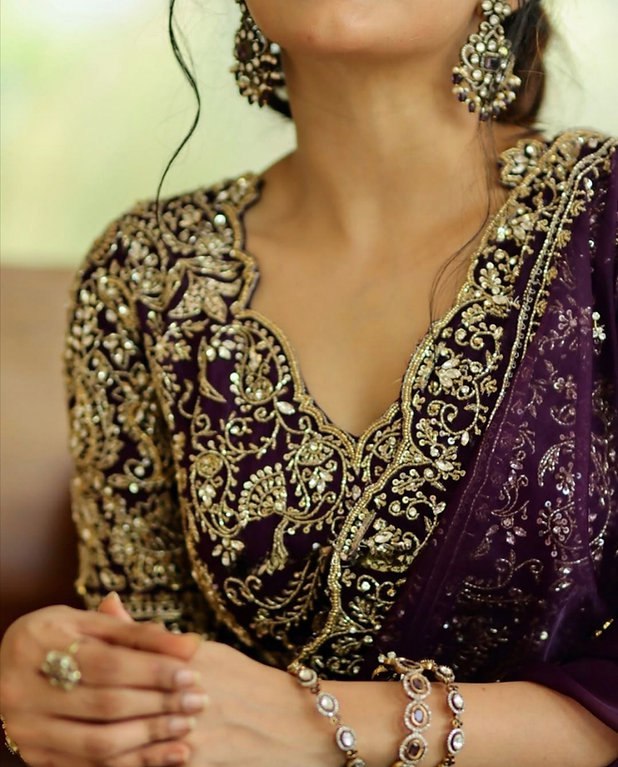 PARTY WEAR DESIGNER SAREE AND BLOUSE