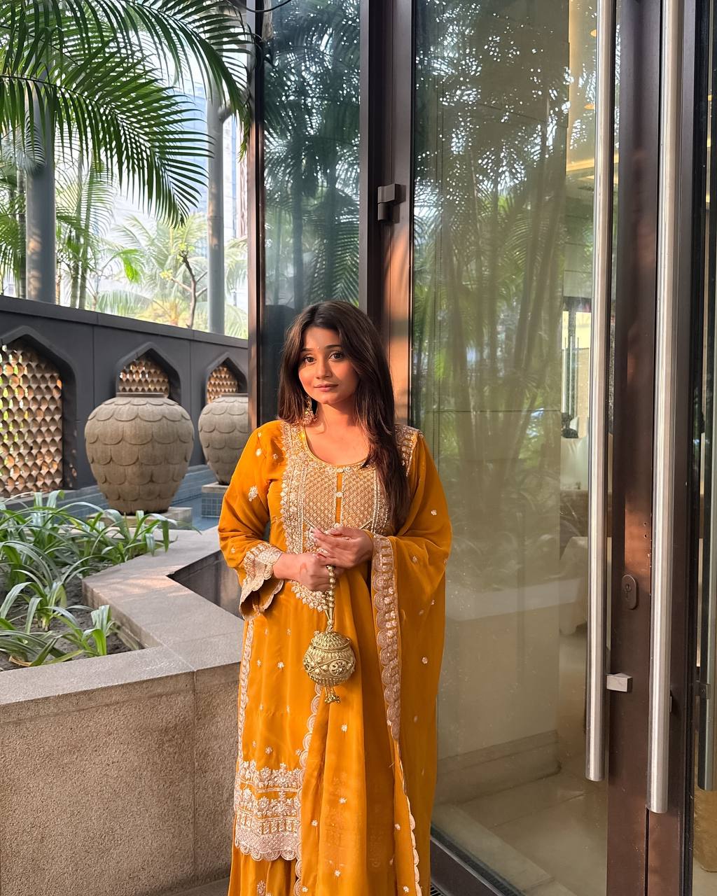 3 PIECE KURTI WITH SHARARA AND BEAUTIFUL DUPATTA WITH EMBROIDERY WORK