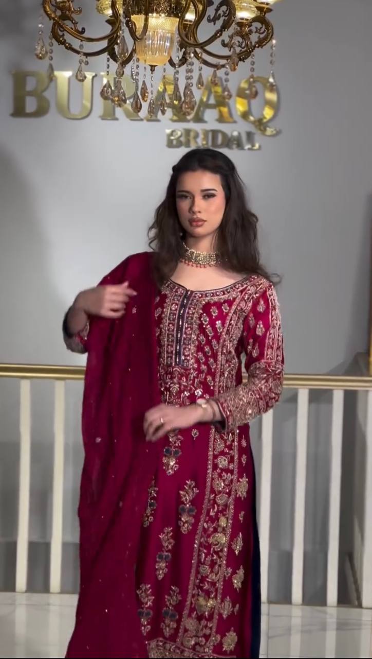 Launching New Designer Party Wear Look Organza Pure Pakistani Suit , Pant and Dupatta