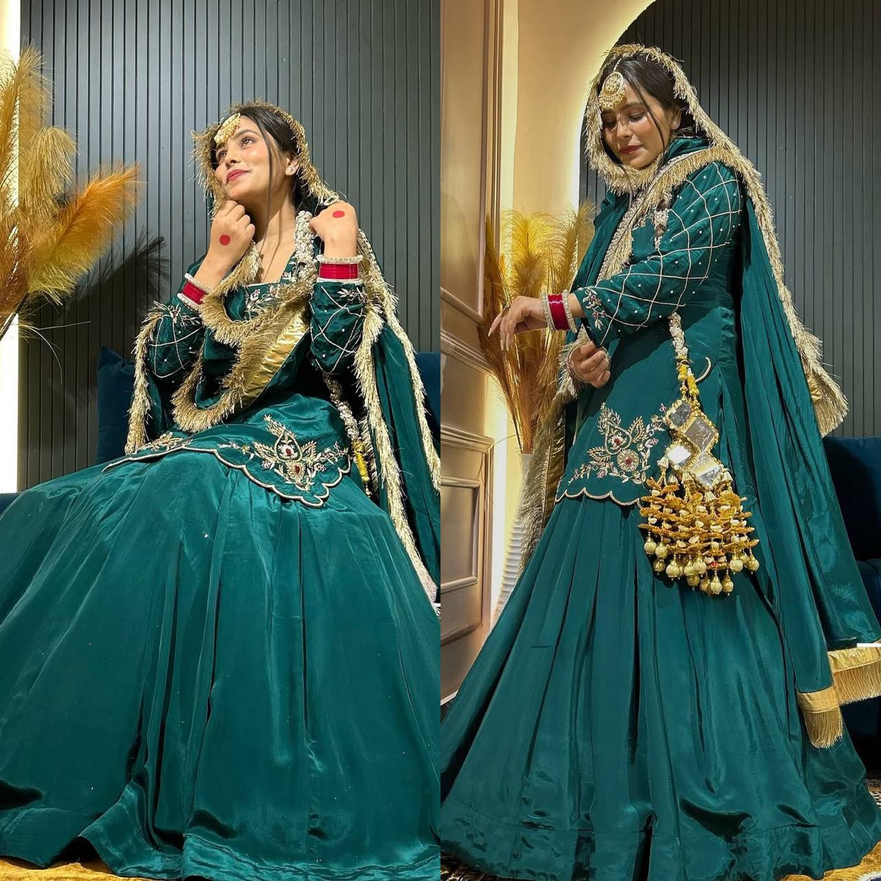 New BEAUTIFUL DESIGNER Embroidery Work AND Fully Stitched WITH Full sleeve