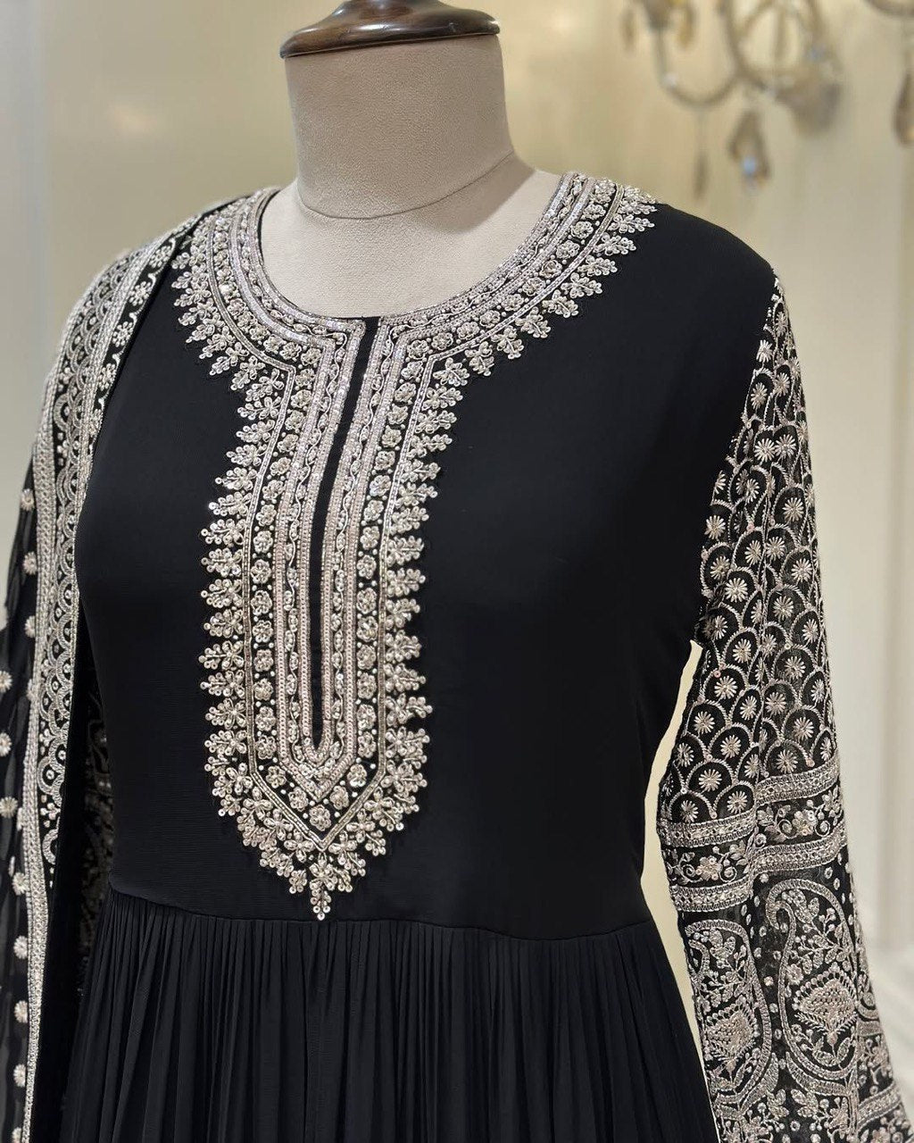 Heavy Faux Georgette With  Embroidery Work DRESS SET